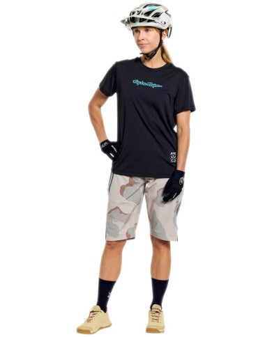 Troy Lee Designs Womens Lilium Ride Short Sleeve Tee - Signature black