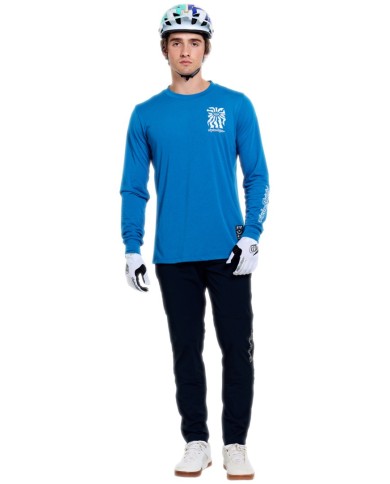 Troy Lee Designs Skyline Ride Long Sleeve Tee - One Eye blue