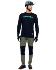 Troy Lee Designs Skyline Ride Long Sleeve Tee - Signature black-turquoise