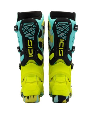 SIDI Bottes MX Crossair X vert menthe-jaune fluo-noir
