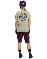 Troy Lee Designs Womens Lilium Ride Short Sleeve Tee - Stamps green