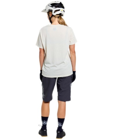 Troy Lee Designs Womens Lilium Ride Short Sleeve Tee - Signature beige