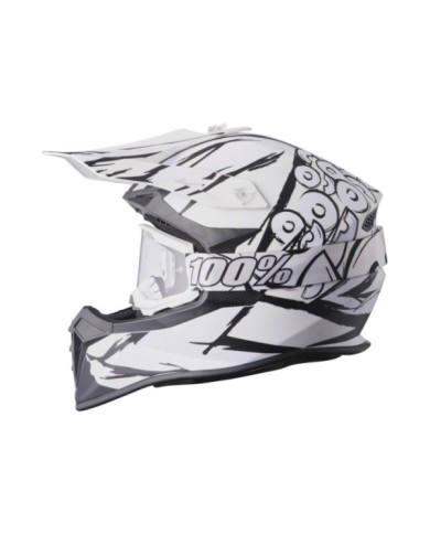 gms Casque de Motocross Fortis Graffi mat noir-blanc