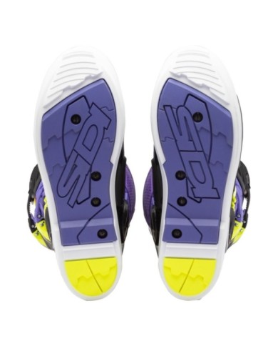 SIDI Bottes MX Crossfire 3 SRS violet-noir et jaune fluo