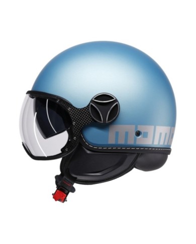 MOMODESIGN Casque jet FGTR Evo Mat bleu clair mat argent