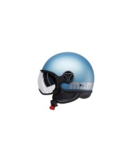 MOMODESIGN Casque jet FGTR Evo Mat bleu clair mat argent