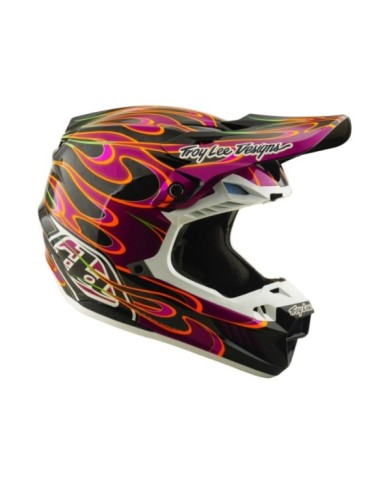 Troy Lee Designs SE5 ECE Carbon Helmet - Torched black-violet-gold