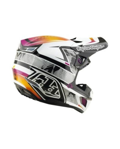 Troy Lee Designs SE5 ECE Composite Helmet - Lined Up black-white-violet