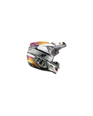 Troy Lee Designs SE5 ECE Composite Helmet - Lined Up black-white-violet