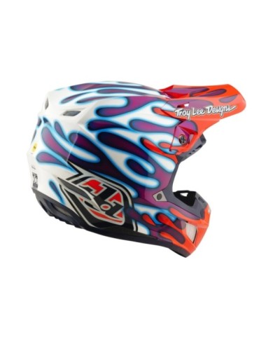 Troy Lee Designs SE5 ECE Composite Helmet - Overspray violet-white-red