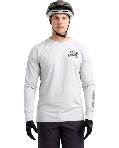 Troy Lee Designs Ruckus Long Sleeve Ride Tee - Art and Speed blanc