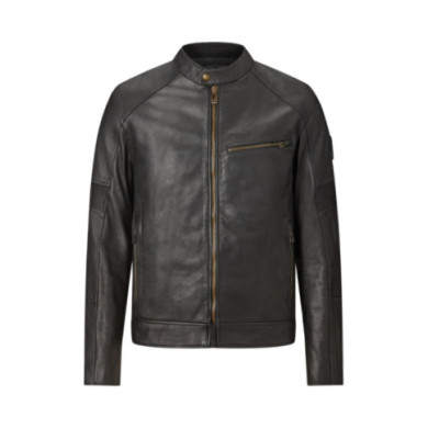 Belstaff Jacke Vanguard Waxed Leather schwarz