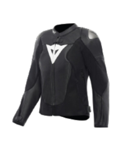 Dainese Avro 6 Leather Veste Femme noir-blanc