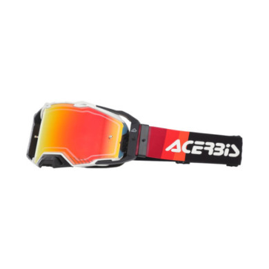 Acerbis Vulcan Goggle White Black - Mirror Red