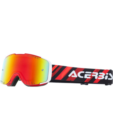 Acerbis Vanguard KID Goggle Red White - Mirror Red
