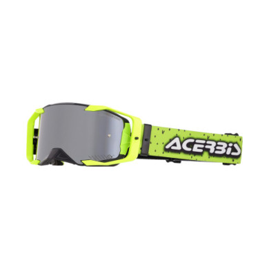 Acerbis Vortex Goggle Black Fluo Yellow - Mirror Dark