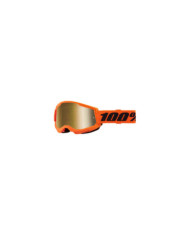 100percent 100% Strata 2 Goggle Neon Orange - True Gold Mirror Lens