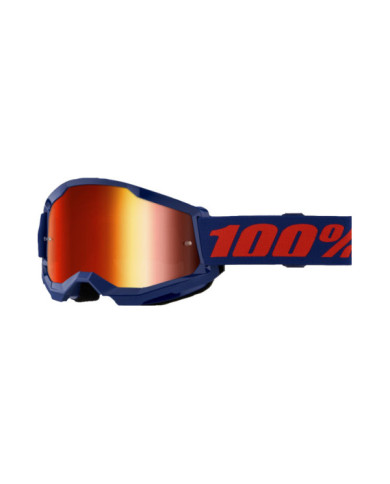100percent 100% Strata 2 Goggle Navy - Red Mirror Lens