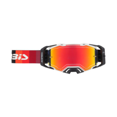 Acerbis Vulcan Goggle White Black - Mirror Red