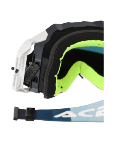Acerbis Vulcan Goggle Black White - Mirror Blue