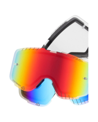 Acerbis Vanguard KID Goggle Red White - Mirror Red