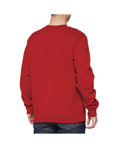 100percent 100% Sweatshirt MANIFESTO Crewneck rouge-blanc
