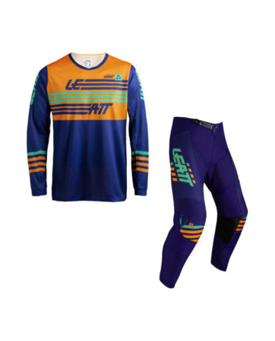Leatt Ride Kit Moto 3.5 V27 stripes orange-blau-türkis
