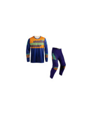 Leatt Ride Kit Moto 3.5 V27 stripes orange-blau-türkis