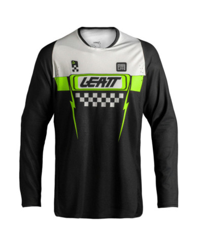 Leatt Jersey Moto 4.5 Lite V27 speed schwarz-weiss-gelb