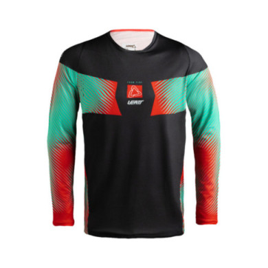 Leatt Jersey Moto 4.5 Lite V27 hatched rot-schwarz-türkis