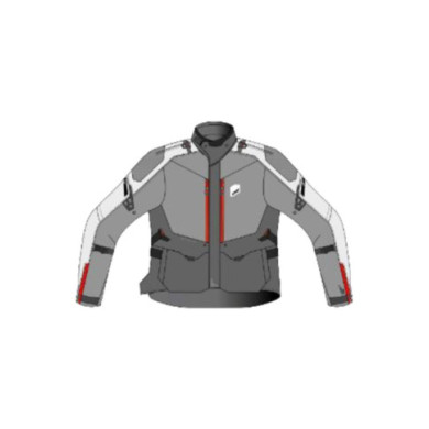Leatt Adventure Jacket ADV DriTour 7.5 Evo V27 hellgrau-dunkelgrau-rot