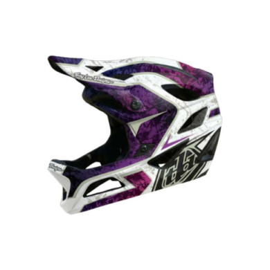 Troy Lee Designs Stage 2 Helmet - Wrapped Up weiss-lila M