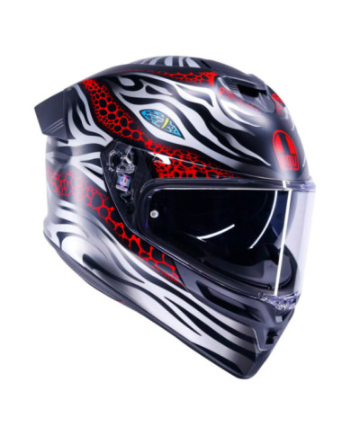 AGV Integralhelm K5 Viverna matt-schwarz-grau-rot