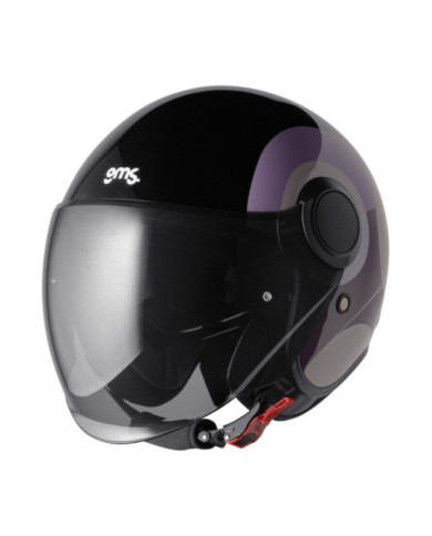 gms Casque ouvert Art.Code.E1 noir violet rose