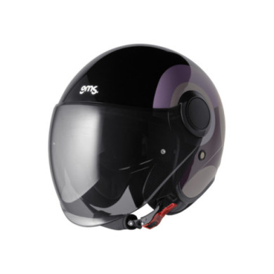 gms Casque ouvert Art.Code.E1 noir violet rose