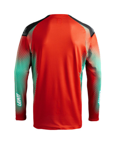 Leatt Jersey Moto 4.5 Lite V27 hatched red-black-turquoise