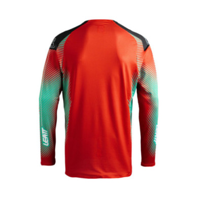 Leatt Jersey Moto 4.5 Lite V27 hatched rot-schwarz-türkis