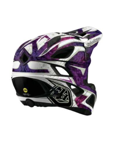 Troy Lee Designs Stage 2 Helmet - Wrapped Up blanc-violet XS
