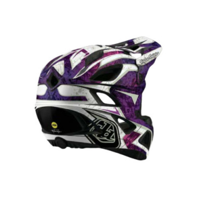 Troy Lee Designs Stage 2 Helmet - Wrapped Up weiss-lila M