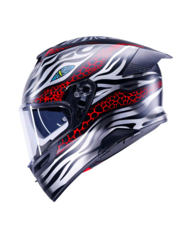 AGV Integralhelm K5 Viverna matt-schwarz-grau-rot