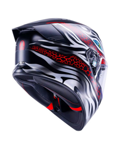 AGV Integralhelm K5 Viverna matt-schwarz-grau-rot