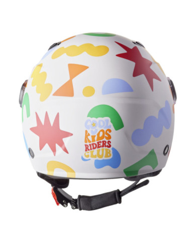 gms Casque ouvert BUZZ GO - KIDS CLUB (53 54) bleu mat orange
