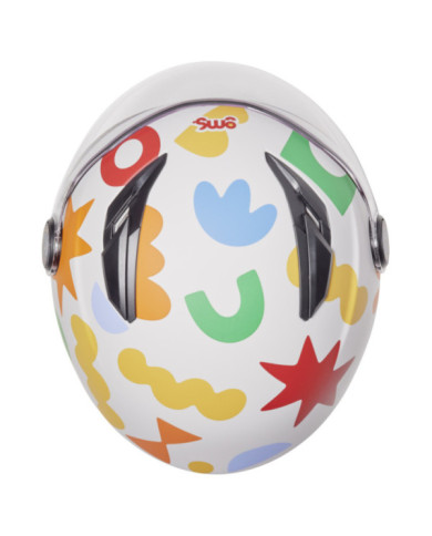 gms Casque ouvert BUZZ GO - KIDS CLUB (53 54) bleu mat orange