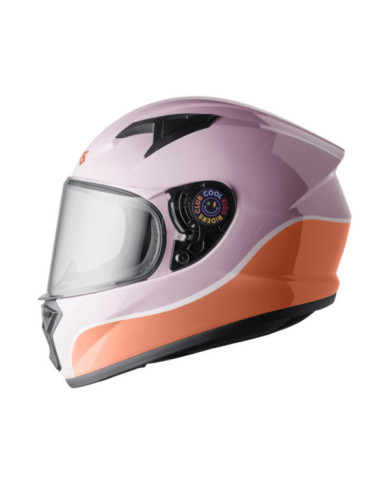 gms Casque Intégral BUZZER - KIDS CLUB (53 54) pink-orange