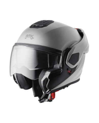 gms Casque rabattable FLIPPO gris clair satiné